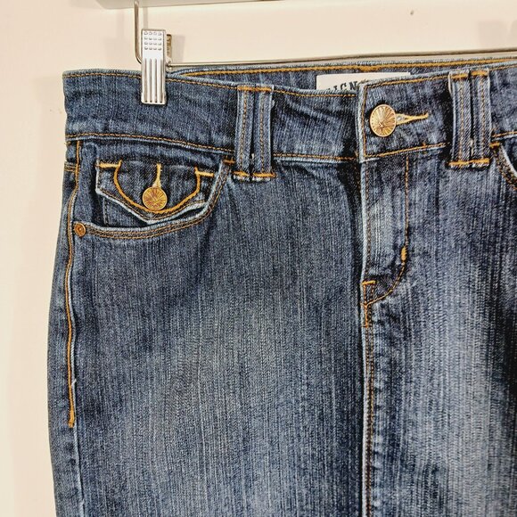 Levi's Signature Denim Skirt Misses Size 4 Zip, Western, Coastal Cowgirl Country - Picture 4 of 16